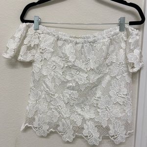 Off-the-Shoulder Lace Top